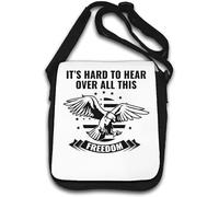 It's Hard to Hear Over All This Freedom Borsa a tracolla bianca