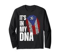 IT'S IN MY DNA Bandiera del Porto Rico Uomini Donne Ragazze Ragazzi Maglia a Manica