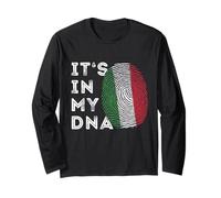 It's in My Dna Impronta Digitale Italia Bandiera Italia Radici Italia Maglia a Manica