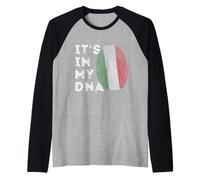 It's in My Dna Impronta Digitale Italia Bandiera Italia Radici Italia Maglia con Maniche Raglan