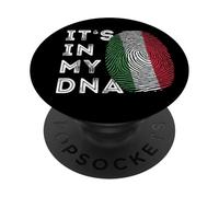It's In My DNA Impronta Digitale Italia Bandiera Italia Radici Italia PopSockets PopGrip Adesivo