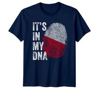 Its In My DNA Poland Flag T-Shirt Uomo Donna Maglietta Grafica Unisex Top