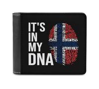 It's in My DNA - Portafoglio da uomo in pelle con bandiera della Norvegia, Stile:, Taglia unica