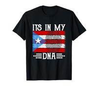 It's in My Dna Puerto Rico Flag Fingerprint Maglietta