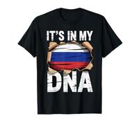 It's in My Dna Russian Roots Russia Flag Maglietta