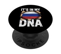 It's In My DNA Russian Roots Russia Flag PopSockets PopGrip Adesivo