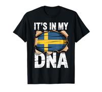 It's in My Dna Swedish Roots Sweden Flag Maglietta