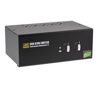 InLine KVM Switch desktop 63642I – 2 porte doppio monitor DP 1.2 4K USB 2.0 Audio