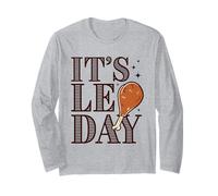 Its Leg Day Funny Pilgrim Turkey Thanksgiving Costume Tee Maglia a Manica