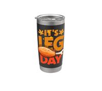 It's Leg Day Turkey Legs Funny Pun Ringraziamento Uomini Donne Bicchiere termico in acciaio inox doppia parete