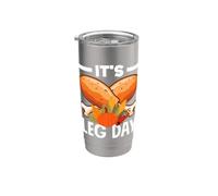 It's Leg Day Turkey Legs Funny Pun Ringraziamento Uomini Donne Bicchiere termico in acciaio inox doppia parete