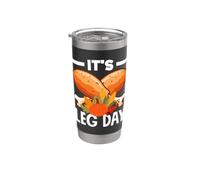 It's Leg Day Turkey Legs Funny Pun Ringraziamento Uomini Donne Bicchiere termico in acciaio inox doppia parete