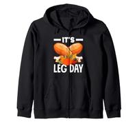 It's Leg Day Turkey Legs Funny Pun Ringraziamento Uomini Donne Felpa con Cappuccio