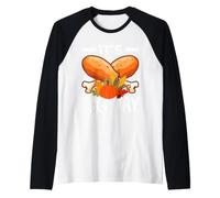It's Leg Day Turkey Legs Funny Pun Ringraziamento Uomini Donne Maglia con Maniche Raglan