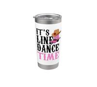 It's Line Dance Time Cute Line Dancing Bicchiere termico in acciaio inox doppia parete