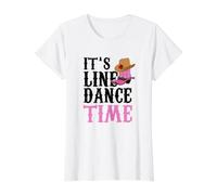 It's Line Dance Time Cute Line Dancing Maglietta con Stampa Grafica Economica
