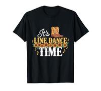 It's Line Dance Time Western Girasole Line Dancing Maglietta