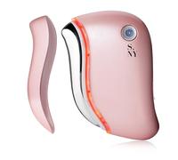 It's Lit - Strumento elettrico per scolpire il viso Gua Sha, pietra ricaricabile con terapia della luce LED a 4 colori, per contouring, sollevamento e riduzione delle rughe (rosa)
