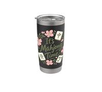 It's Mahjong Time - Ghirlanda floreale Bicchiere termico in acciaio inox doppia parete