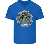 It's Mai Too Late Climate Change Uomo Scollo A V Cotone T-Shirt