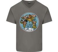 It's Mai Too Late Climate Change Uomo Scollo A V Cotone T-Shirt