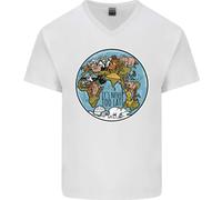 It's Mai Too Late Climate Change Uomo Scollo A V Cotone T-Shirt