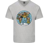 It's Mai Too Late Climate Change Uomo Scollo A V Cotone T-Shirt