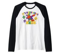 Its Mardi Gras Bruh Crayfish Dab Jester Beads Boys Teen Kids Maglia con Maniche Raglan