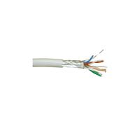 InLine 20914 Cavo LAN Cat.5E, S/FTP, 4 x 2XAWG 24/1 Rigido, Cu 100% Rame, Guaina Halogenfree, Matassa 300M Grigio