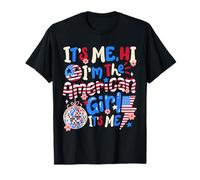 Its Me Hi I'm The American Girl Retro Groovy 4 luglio Maglietta