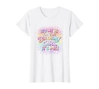 It's Me Hi I'm The Birthday Girl | Arcobaleno retrò Maglietta