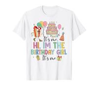 It's Me Hi Im The Birthday Girl Its Me Kids Birthday Party Maglietta