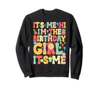 It's Me Hi I'm The Birthday Girl Retro Colors Felpa