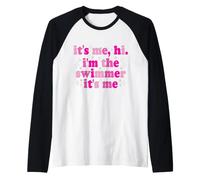 It's Me Hi I'm The Swimmer It's Me Beach Summer Vacation Maglia con Maniche Raglan