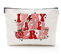 It's Me Hi I'm the Teacher It's Me - Borsa per il trucco per insegnanti, regalo per donne 2025, regalo di apprezzamento per insegnanti, divertente borsa cosmetica per insegnanti per compleanno, fine