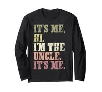 It's me Hi I'm the UNCLE Its me. Divertente maglietta per zio festa del papà Maglia a Manica