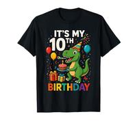 It's My 10th Birthday Dinosaur Party Fun for Girl and Boy Maglietta