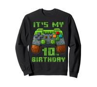It's My 10th Birthday Shirt Gamer Video Pixel Game Party Felpa