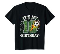 It's My 10th Birthday Soccer Ball Field 10 Year Old Boy Maglietta