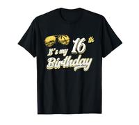 It's My 16th Birthday Beach Theme Party Summer 16 Anni Maglietta