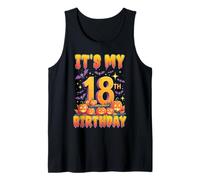 It's My 18th Birthday Party 18 Year Old Halloween Pumpkin Canotta