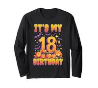 It's My 18th Birthday Party 18 Year Old Halloween Pumpkin Maglia a Manica