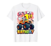 It's My 1st Birthday Boy Skeleton Monster Truck Halloween Maglietta