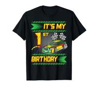 It's My 1st Birthday Race Car Party Outfit 1 Year Old Boys Maglietta