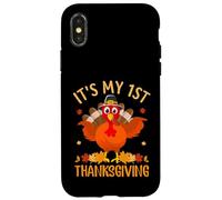 It's My 1st Thanksgiving Turkey Thankful For Family Custodia per iPhone X/XS