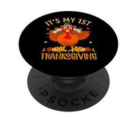 It's My 1st Thanksgiving Turkey Thankful For Family PopSockets PopGrip Adesivo