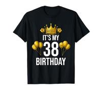 It's My 38th Birthday Party 38 Anni Compleanno Uomini Donne Maglietta