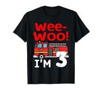 It's My 3rd Birthday Boy Fire Truck 3 Anni Pompiere Maglietta