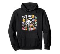 It's My 3rd Birthday Skeleton Halloween Toddler Boy Girl Felpa con Cappuccio