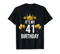 It's My 41st Birthday Party 41 Anni Compleanno Uomini Donne Maglietta